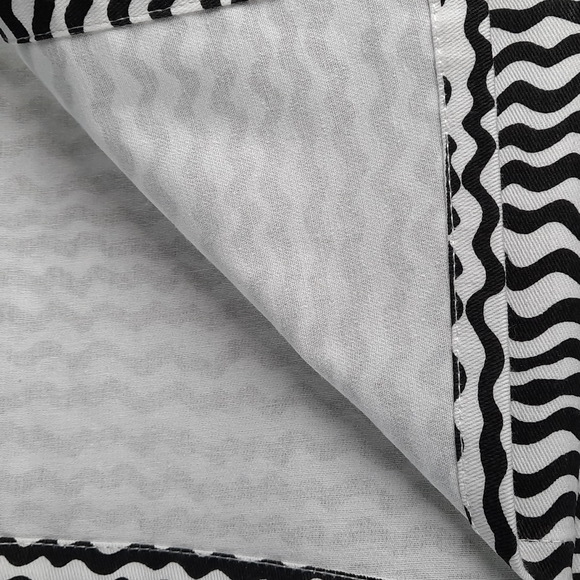 Black White Kitchen Dish Towel Cotton Urban Modern Washable Set - Picture 3 of 5